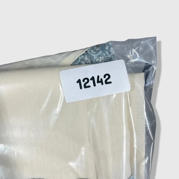 Vintage Curtains Swags Valances Set Blue White Floral Cottagecore Farmhouse - Picture 8 of 8